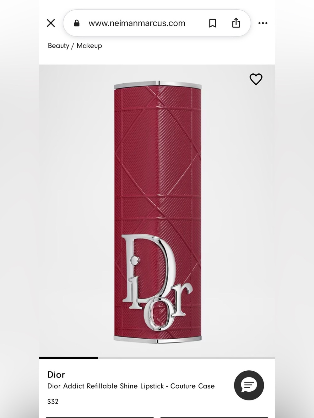 Bundle Dior Addict Refillable Burgundy Couture Case + Dustbag - Picture 3 of 5